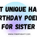 Best unique happy birthday poems for sister